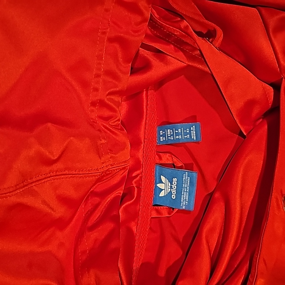 Adidas red hoodie...size small....polyester. - Picture 8 of 8